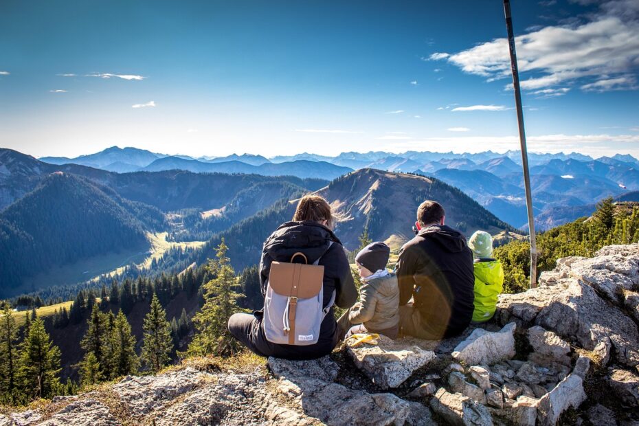 family, hike, travel, montana