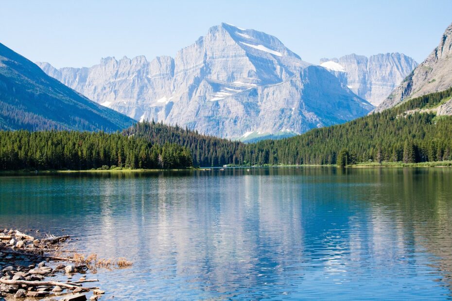 swift current lake, glacier, nature