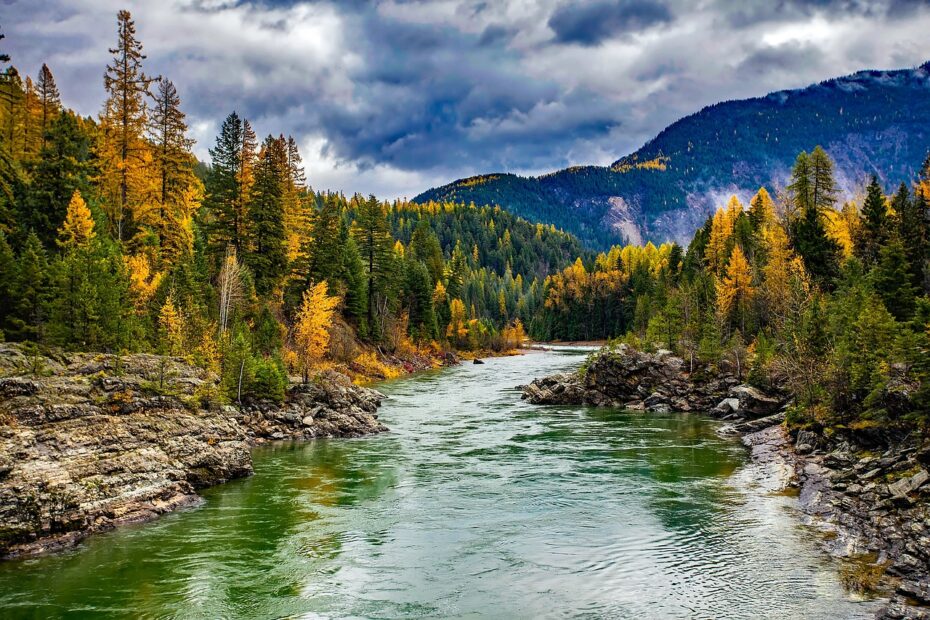 river, glacier national park, montana