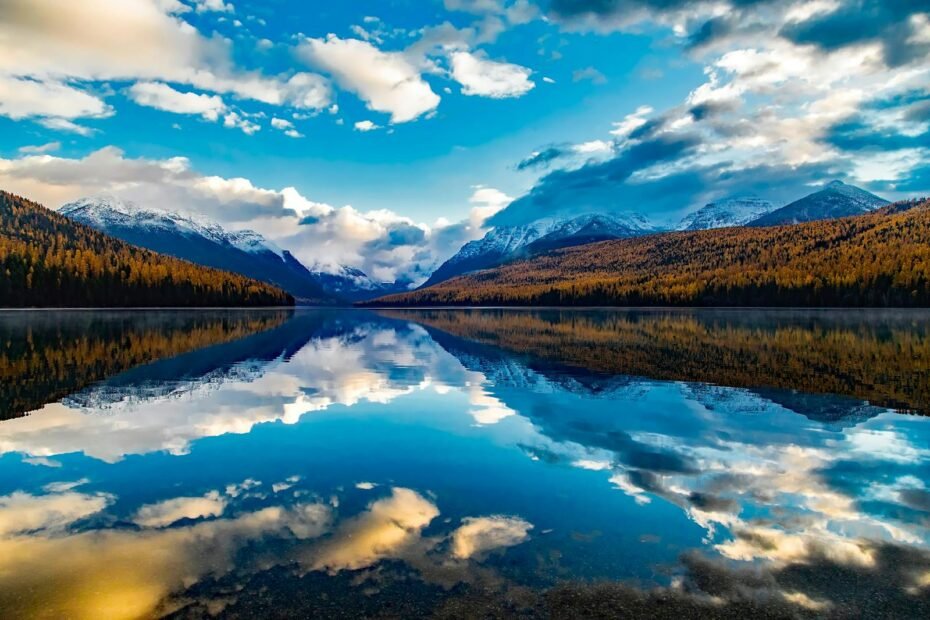 Breathtaking view of Lake McDonald with mountain reflection in Montana. Best Montana vacation package deals